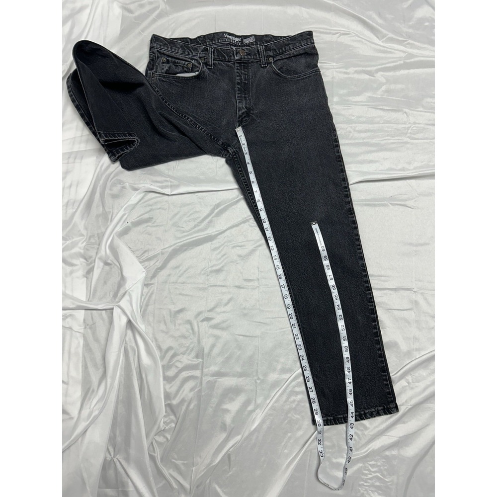 Wrangler Reserve Advanced Comfort Jeans Black Dark Wash Straight Western 36x30 - Picture 15 of 16